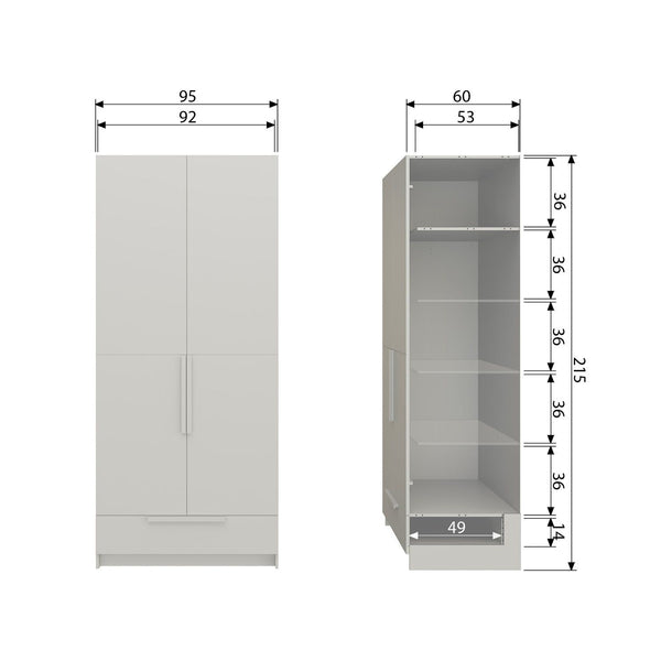 PURE 2-DEURS HANGKAST - SPLITDEUR GRENEN DUST [fsc]