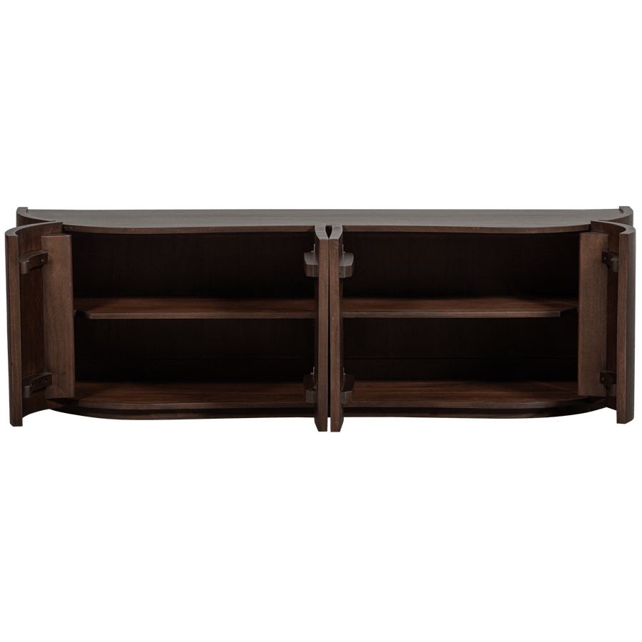 SENSE DRESSOIR 4-DEURS MANGOHOUT WALNOOT