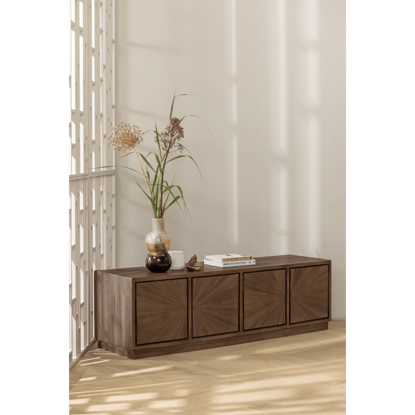 SUN TV MEUBEL RECYCLED TEAK BRUIN