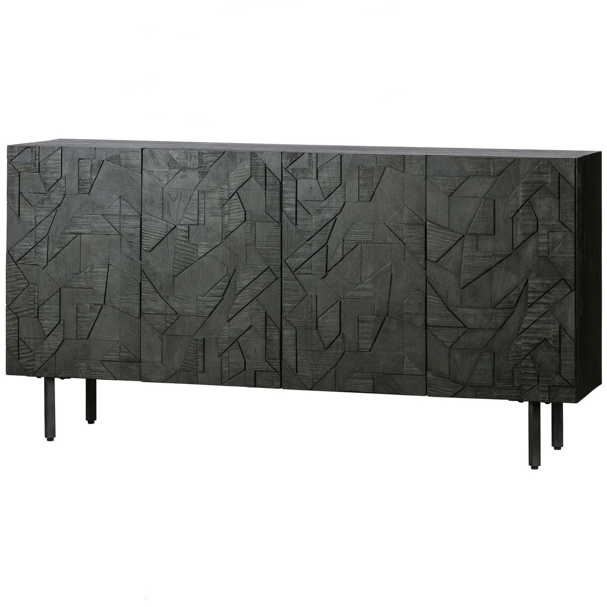COUNTER DRESSOIR HOUT ZWART