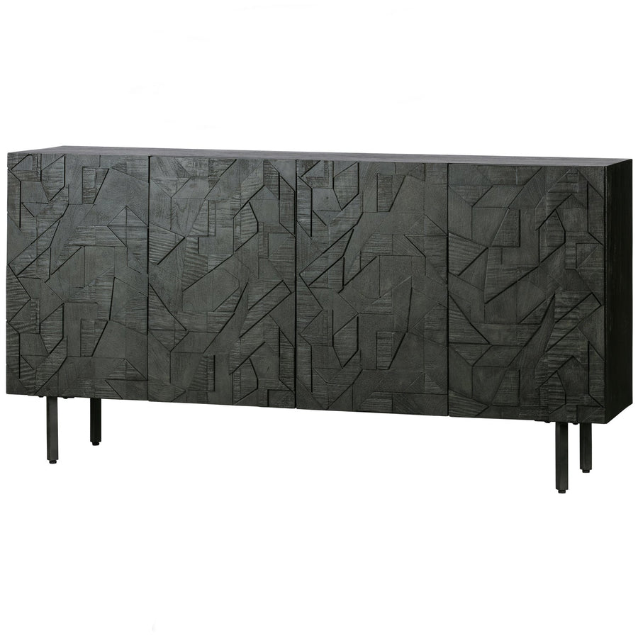 COUNTER DRESSOIR HOUT ZWART