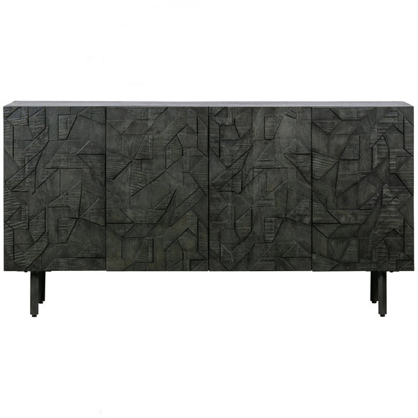 COUNTER DRESSOIR HOUT ZWART