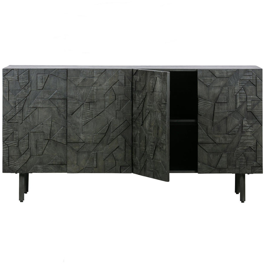 COUNTER DRESSOIR HOUT ZWART