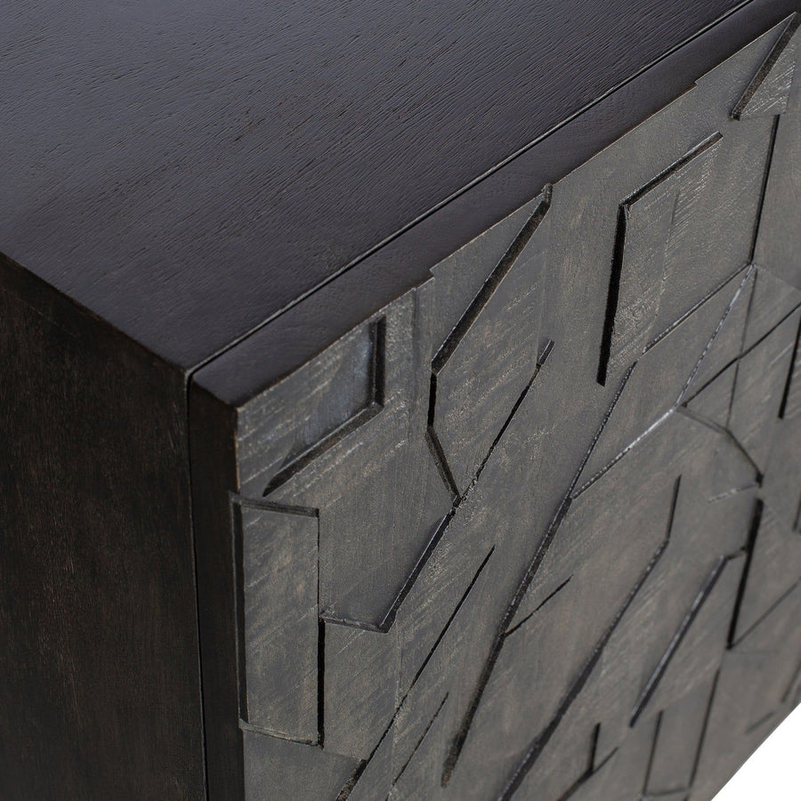 COUNTER DRESSOIR HOUT ZWART