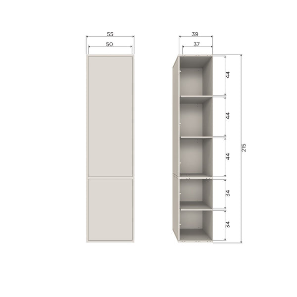 MEGGY SMALLE OPBERGKAST 55 CM GRENEN DUST [fsc]