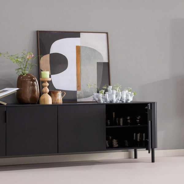 GUNNAR DRESSOIR 200 CM GRENEN MATZWART [fsc]