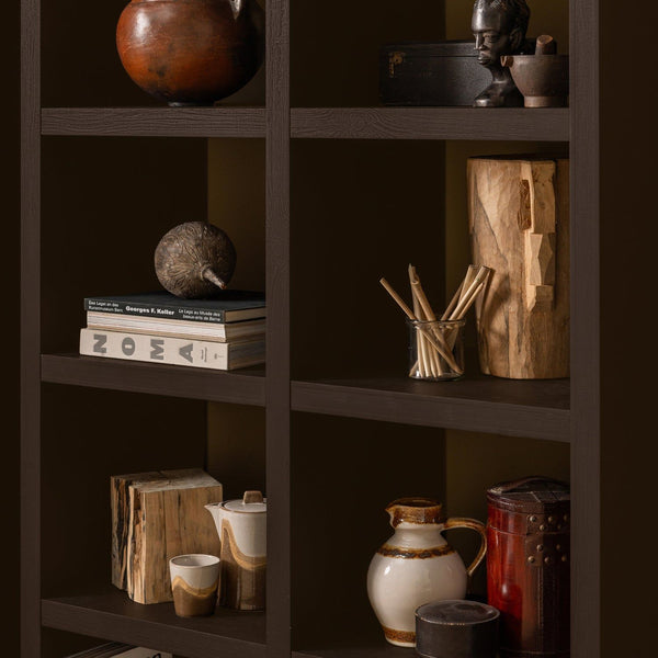 TIMO OPEN KAST MDF DONKERBRUIN 195X100X40 CM