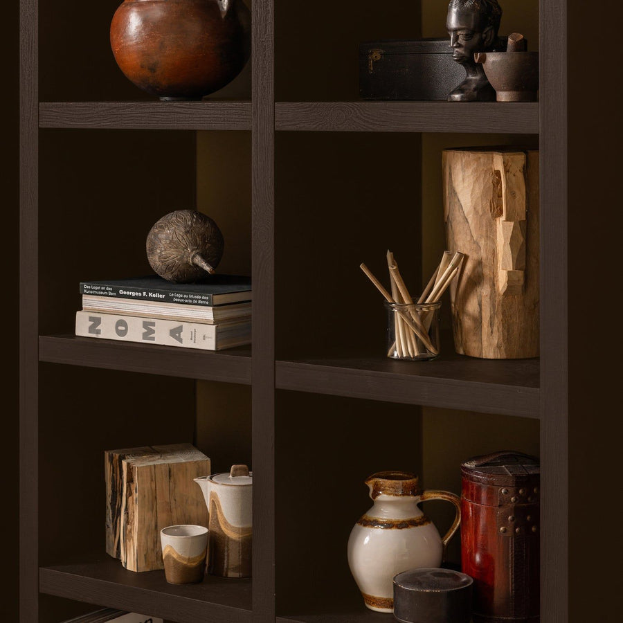 TIMO OPEN KAST MDF DONKERBRUIN 195X100X40 CM