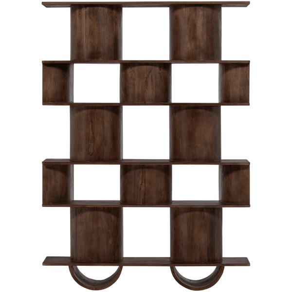 SINNE BOEKENKAST MANGOHOUT WALNOOT 180x130CM