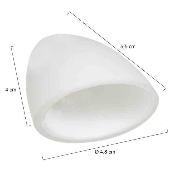 I01996S Glas Opal Mat 4.5cm Schuin