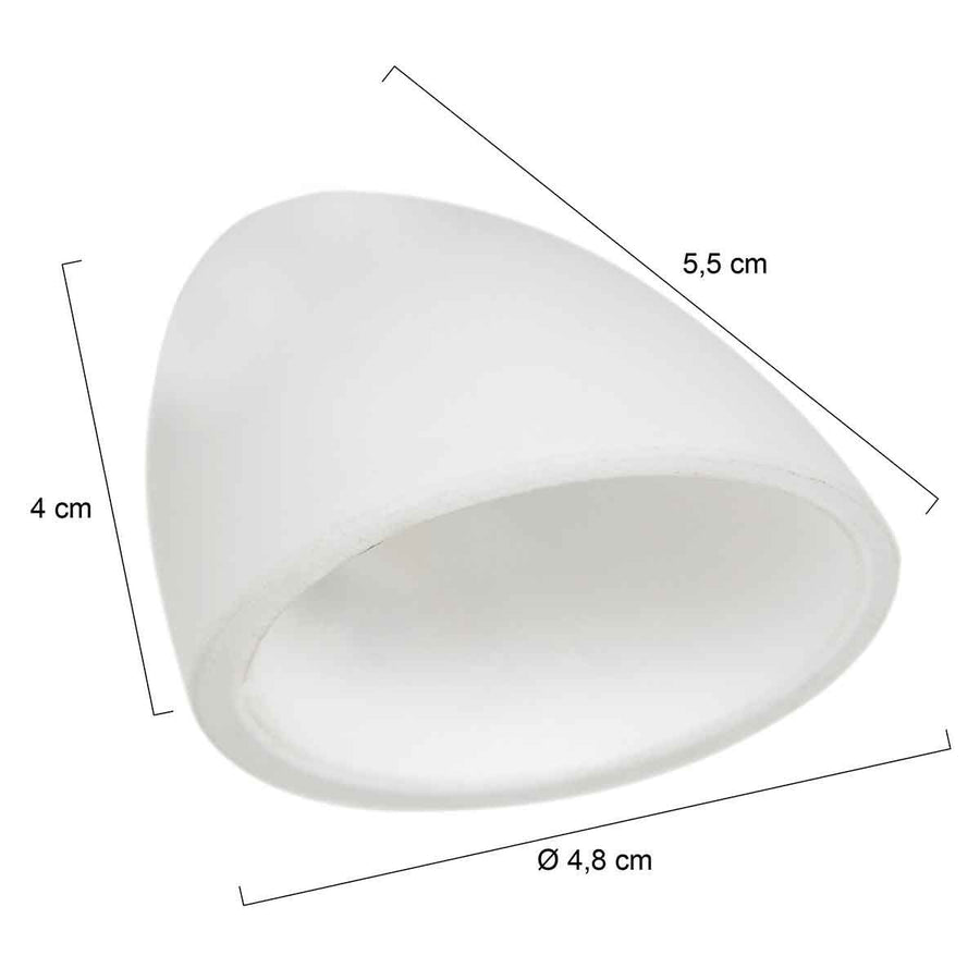 I01996S Glas Opal Mat 4.5cm Schuin