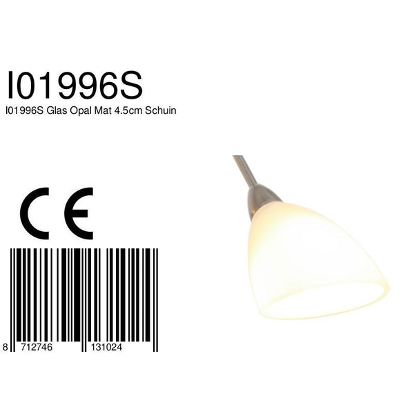 I01996S Glas Opal Mat 4.5cm Schuin