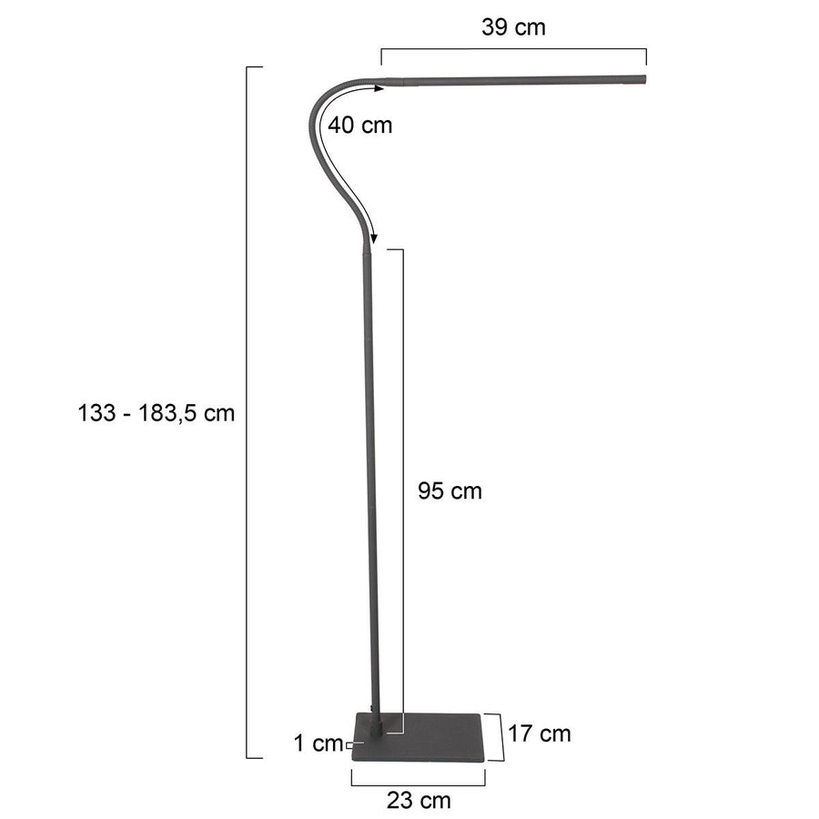 Vloerlamp Serpent 3115ZW Zwart