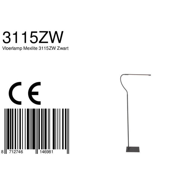 Vloerlamp Serpent 3115ZW Zwart