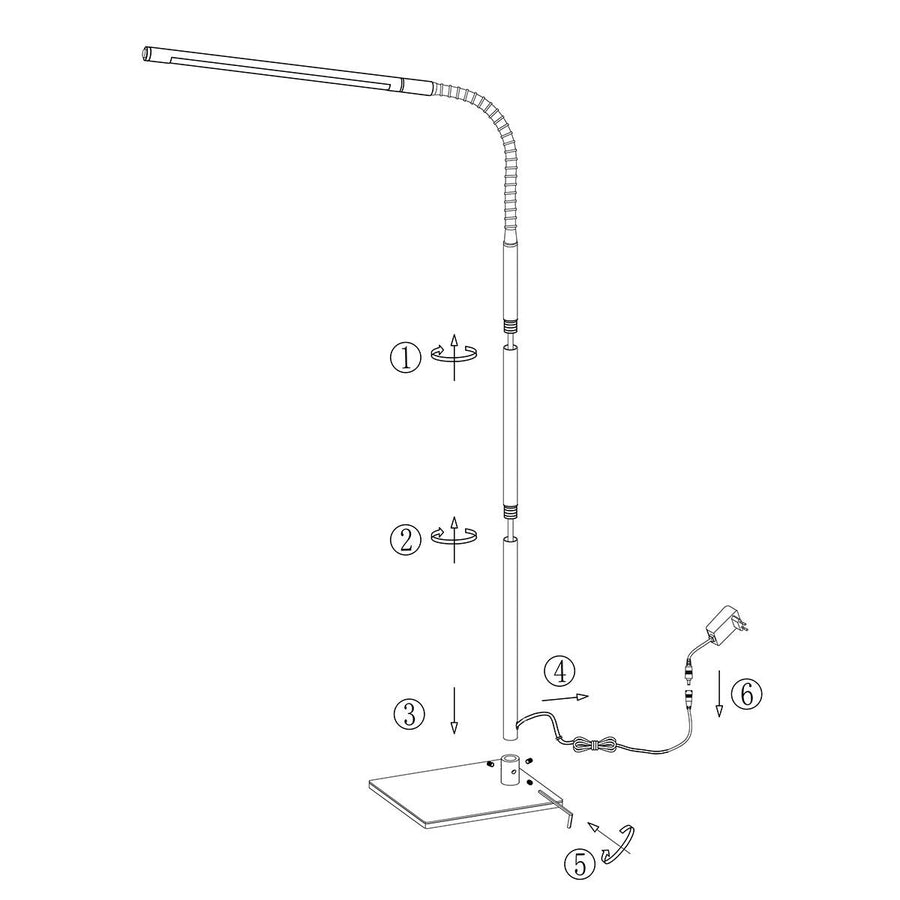 Vloerlamp Serpent 3115ZW Zwart