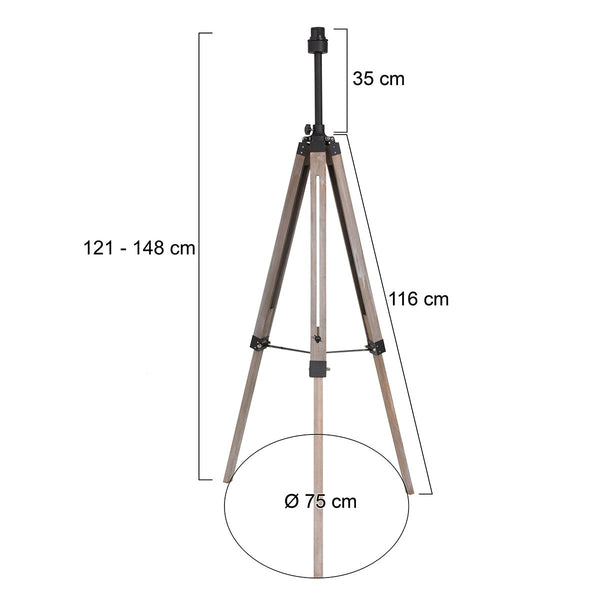 Vloerlamp Triek 3348ZW Zwart