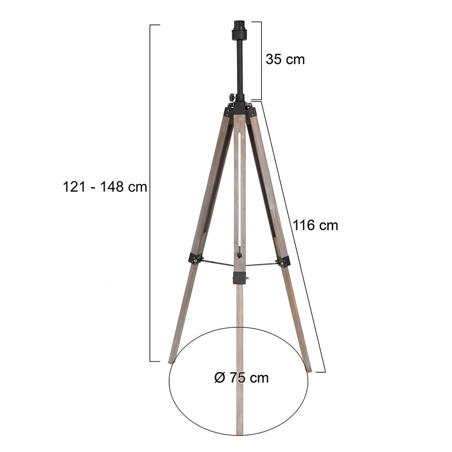 Vloerlamp Triek 3348ZW Zwart
