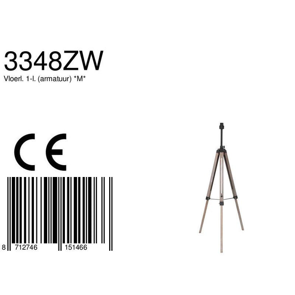 Vloerlamp Triek 3348ZW Zwart