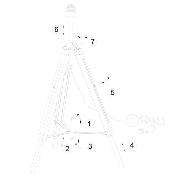 Vloerlamp Triek 3348ZW Zwart