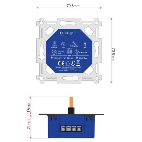 Muurdimmer 3-150w led