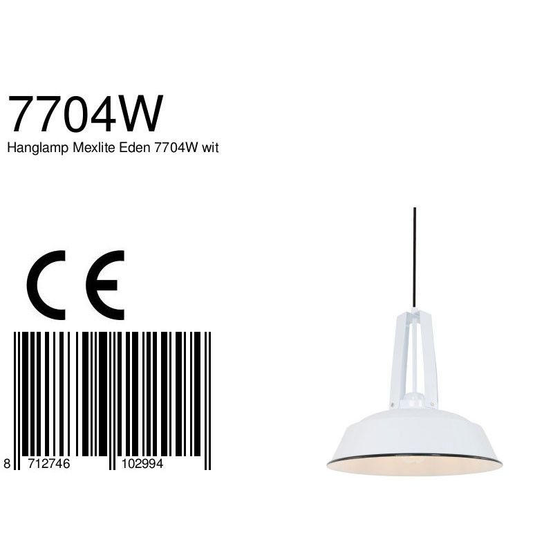 Hanglamp Eden 7704W Wit