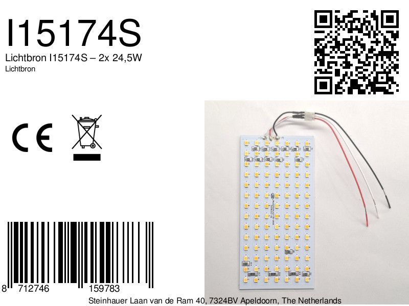7759 Led 2x24,5w uplight dimtowarm