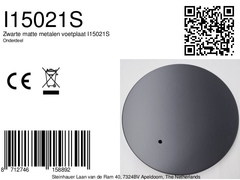 7268 voetplaat zwart