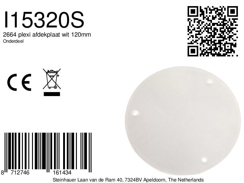 2664 plexi afdekplaat wit 120mm