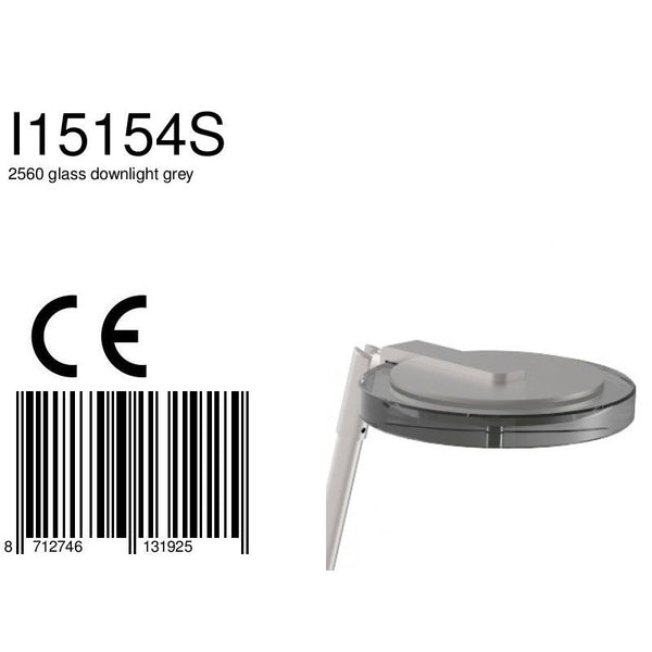 2560 glass downlight grey