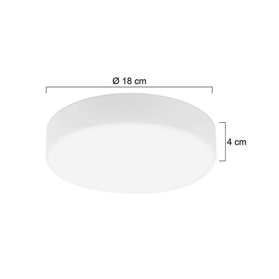 1362 Glas Rond WitMat 18,5cm (nieuw