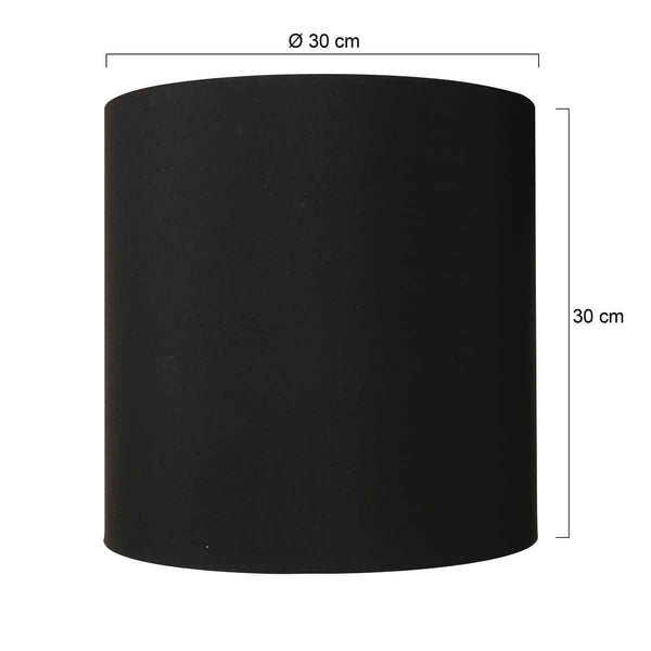 Kap 30cm rond effen zwart *M*