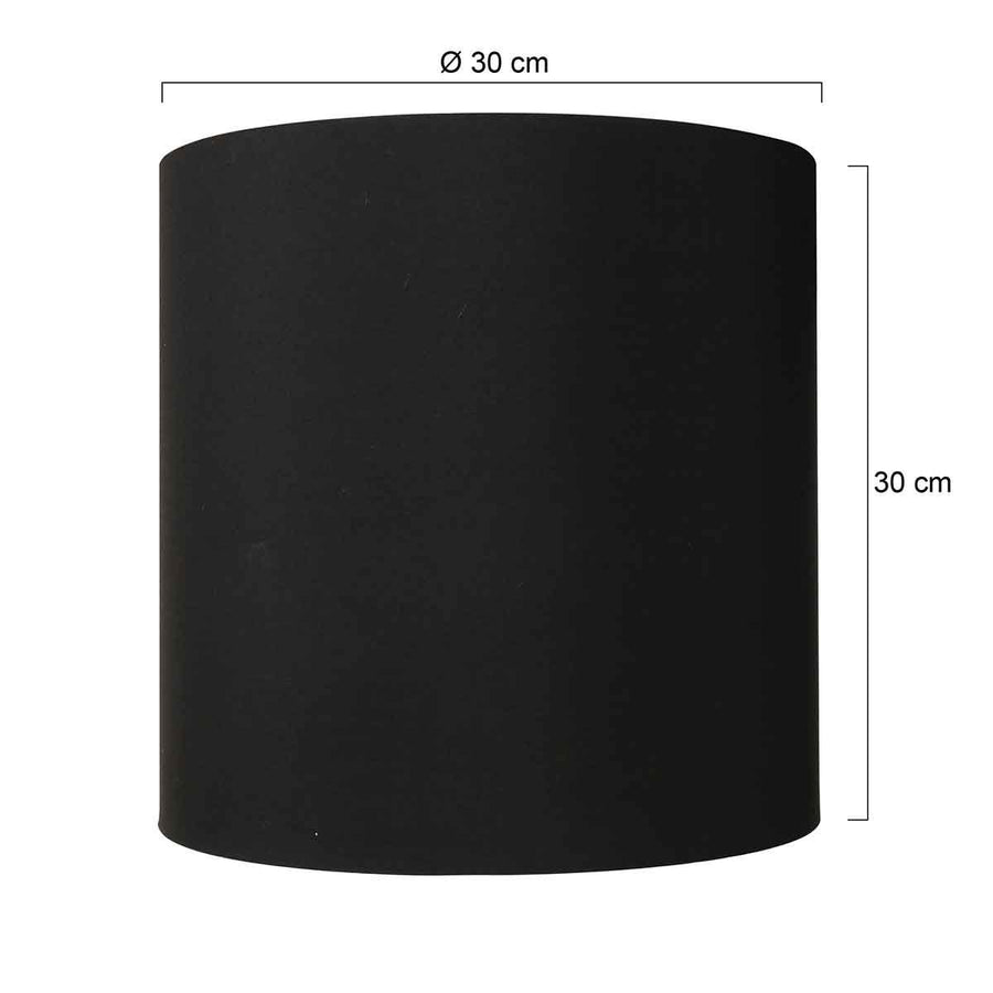 Kap 30cm rond effen zwart *M*
