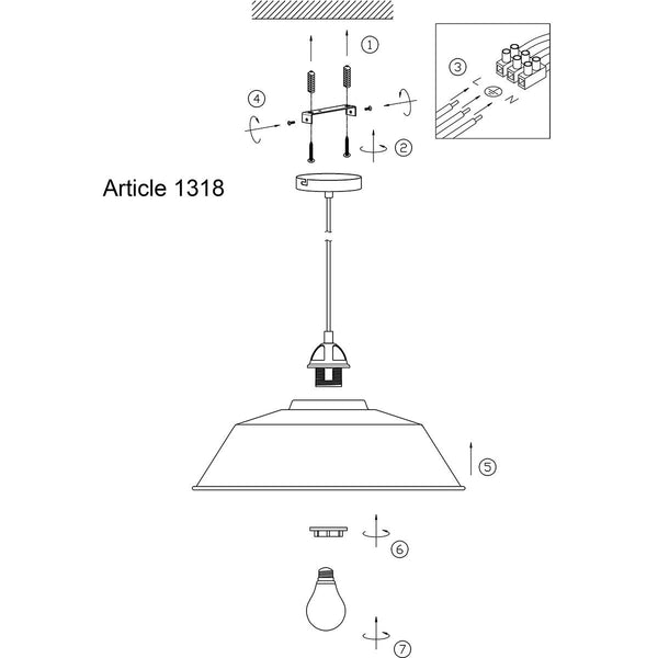 Hanglamp Nové 1318G Groen