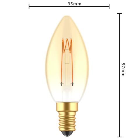 600478 Led Fil.kaars 2,5W E14