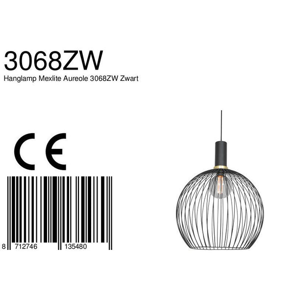Hanglamp Aureole 3068ZW Zwart