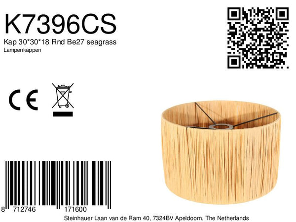 Kap 30*30*18 Rnd Be27 seagrass