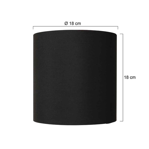 Kap 18cm rond effen zwart *M*