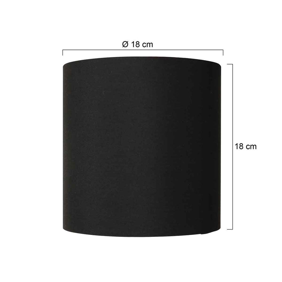 Kap 18cm rond effen zwart *M*