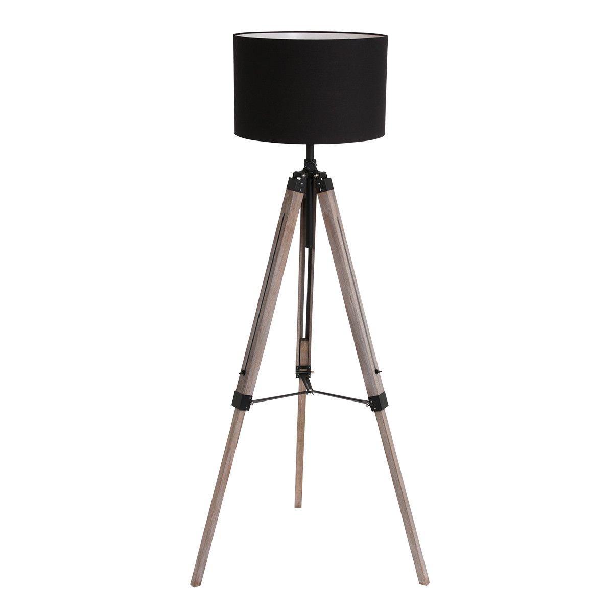 Vloerlamp Triek 3348ZW+K7976SS Zwart-Zwart