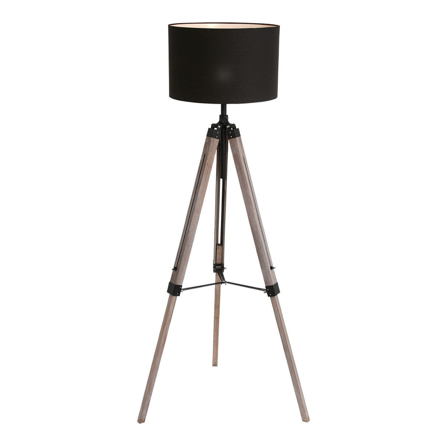 Vloerlamp Triek 3348ZW+K7976SS Zwart-Zwart
