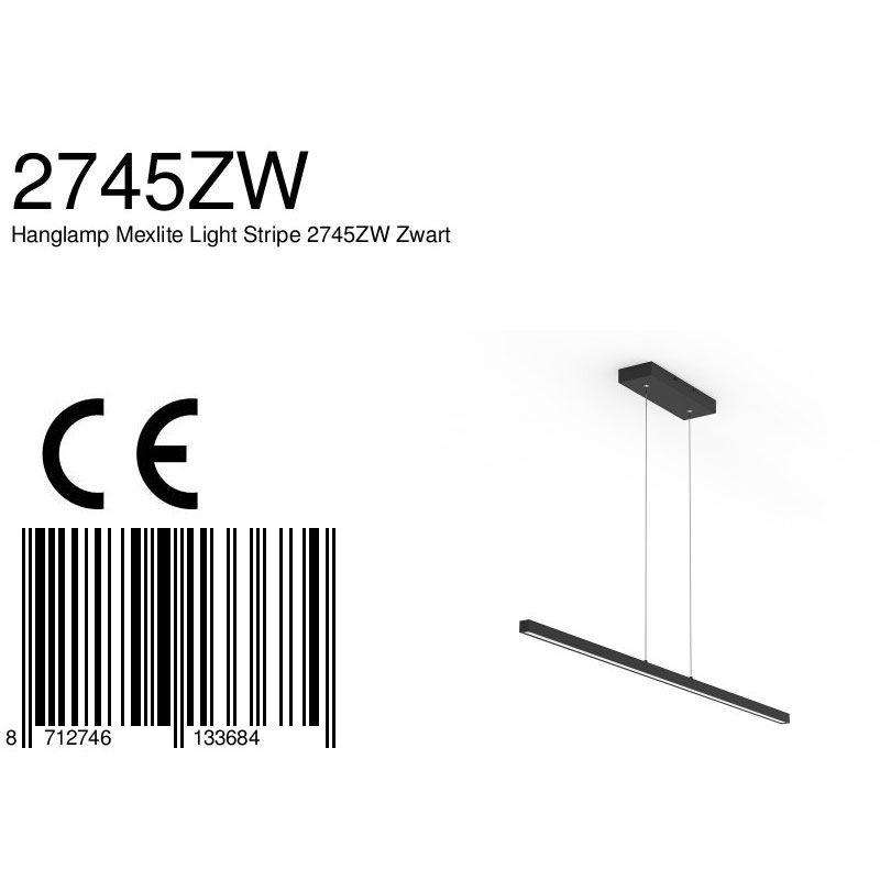 Hanglamp Danske 2745ZW Zwart