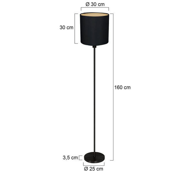 Vloerlamp Noor 1564ZW Zwart