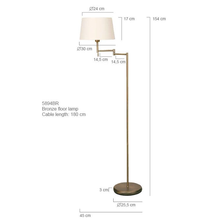 Vloerlamp Bella 5894BR Brons