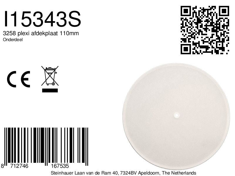 3258 plexi afdekplaat 110mm