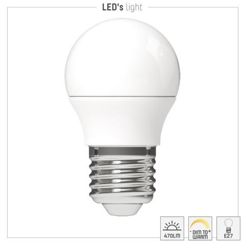 620113 led fil.5,5w E27 470lm dim.