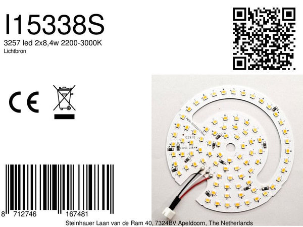 3257 led 2x8,4w 2200-3000K