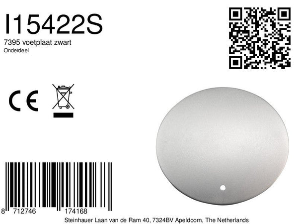 7395 voetplaat zwart