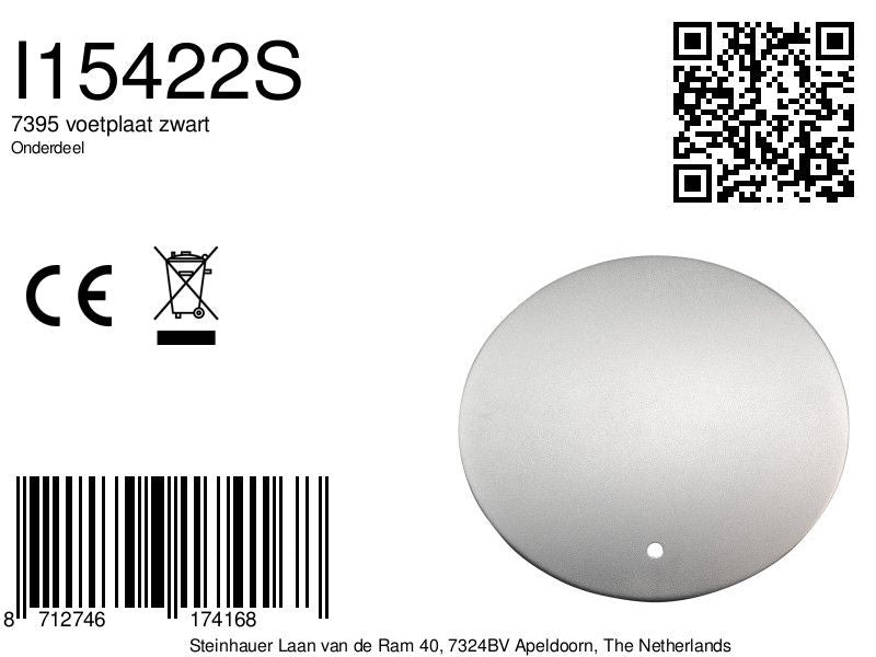 7395 voetplaat zwart