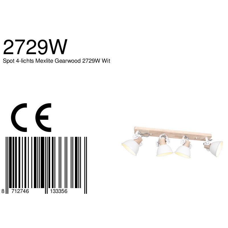 Plafondlamp Gearwood 2729W Wit