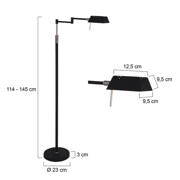Vloerlamp Karl 5895ZW Zwart